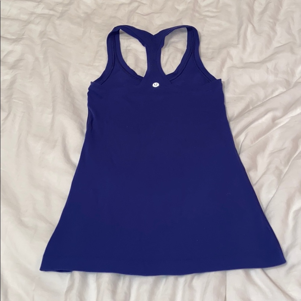 EUC Lululemon Cobalt Cool Rackerback sz 2